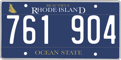 RI license plate 761904