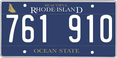 RI license plate 761910