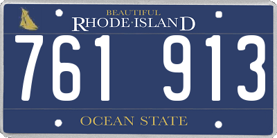 RI license plate 761913