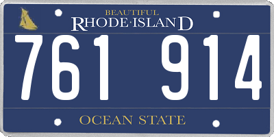 RI license plate 761914
