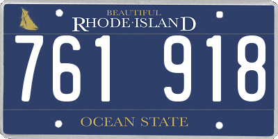 RI license plate 761918