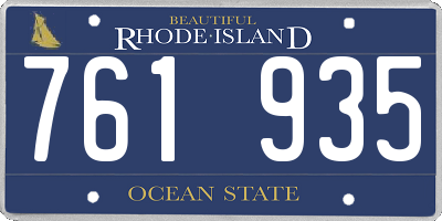 RI license plate 761935