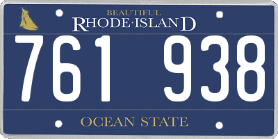 RI license plate 761938