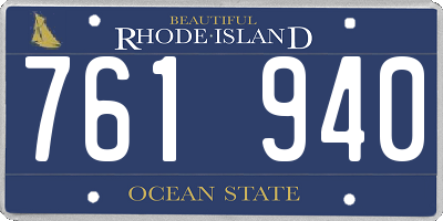 RI license plate 761940