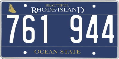 RI license plate 761944