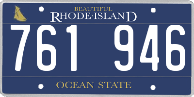 RI license plate 761946