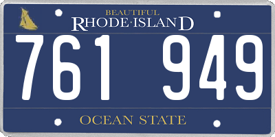 RI license plate 761949