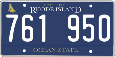RI license plate 761950