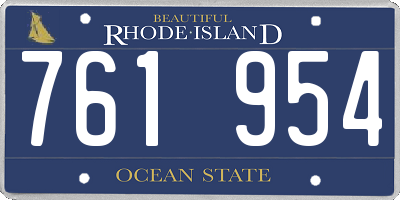 RI license plate 761954