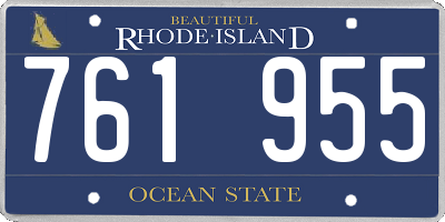 RI license plate 761955