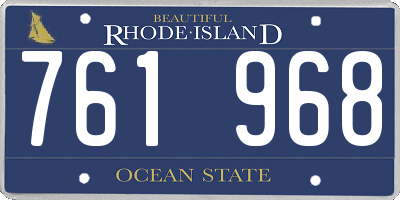 RI license plate 761968