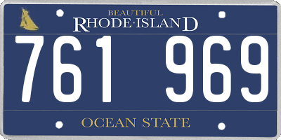 RI license plate 761969