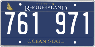RI license plate 761971