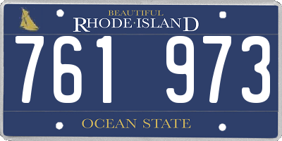 RI license plate 761973