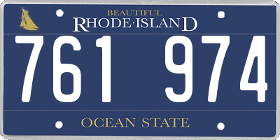 RI license plate 761974