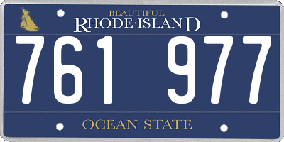 RI license plate 761977