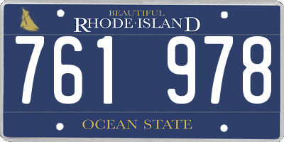 RI license plate 761978