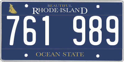RI license plate 761989
