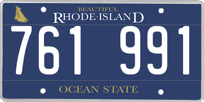 RI license plate 761991