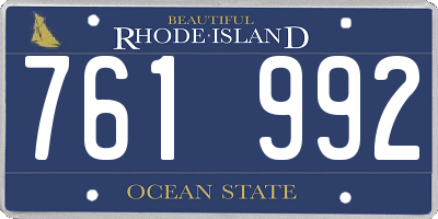 RI license plate 761992