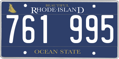 RI license plate 761995