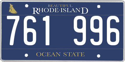RI license plate 761996