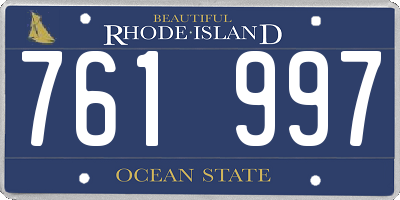 RI license plate 761997