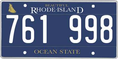 RI license plate 761998