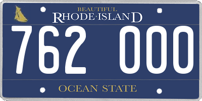 RI license plate 762000