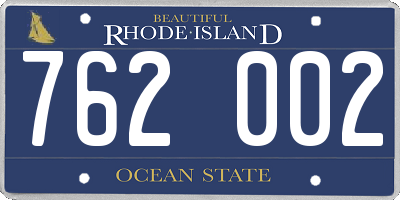 RI license plate 762002