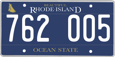RI license plate 762005