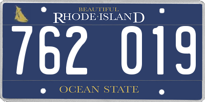 RI license plate 762019