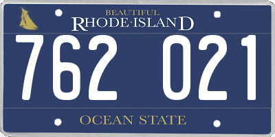 RI license plate 762021