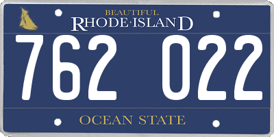 RI license plate 762022