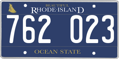 RI license plate 762023