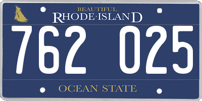 RI license plate 762025