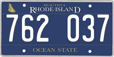 RI license plate 762037