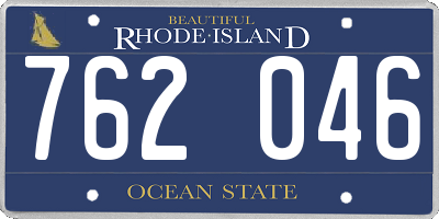 RI license plate 762046