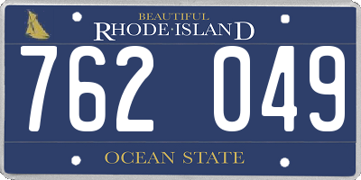 RI license plate 762049