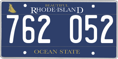 RI license plate 762052