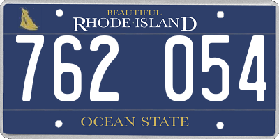 RI license plate 762054