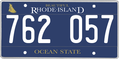 RI license plate 762057