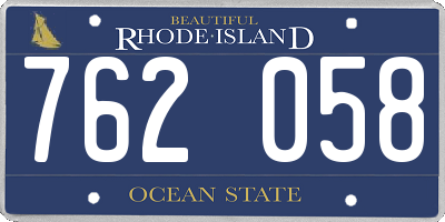 RI license plate 762058