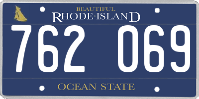 RI license plate 762069