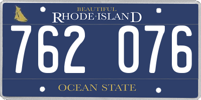 RI license plate 762076