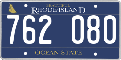 RI license plate 762080