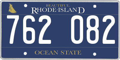 RI license plate 762082