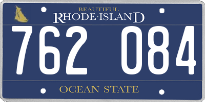 RI license plate 762084