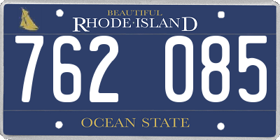 RI license plate 762085