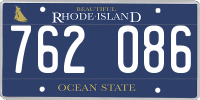 RI license plate 762086